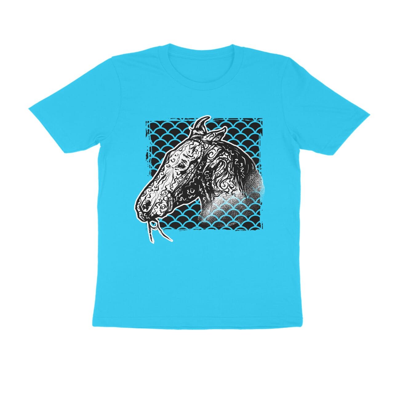 Men's Half Sleeve Round Neck T-Shirt For Horse Lover - Image 2