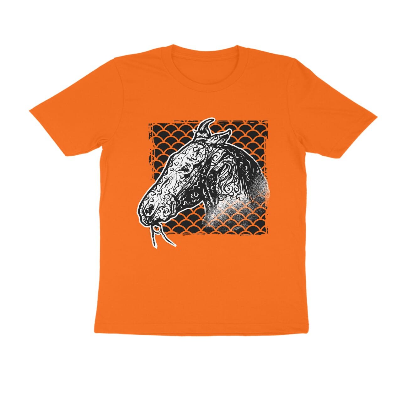 Men's Half Sleeve Round Neck T-Shirt For Horse Lover - Image 4