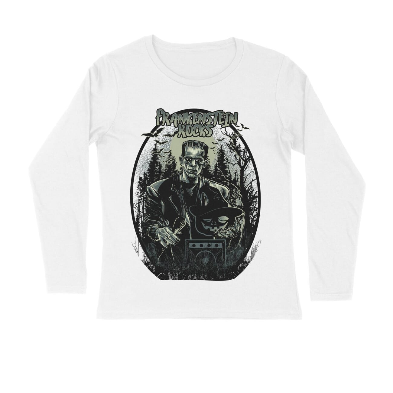 Men’s Full Sleeve Round Neck T-Shirt – Frankenstein