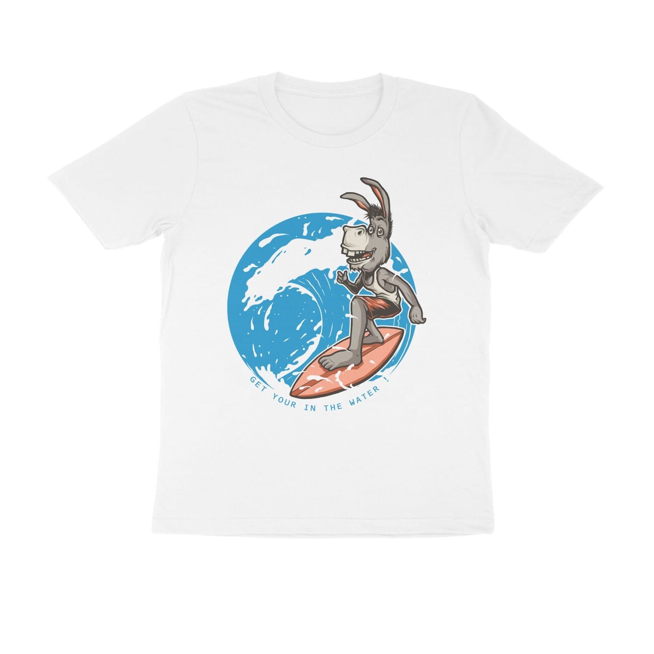 Men’s Half Sleeve Round Neck T-Shirt – Surfing Donkey
