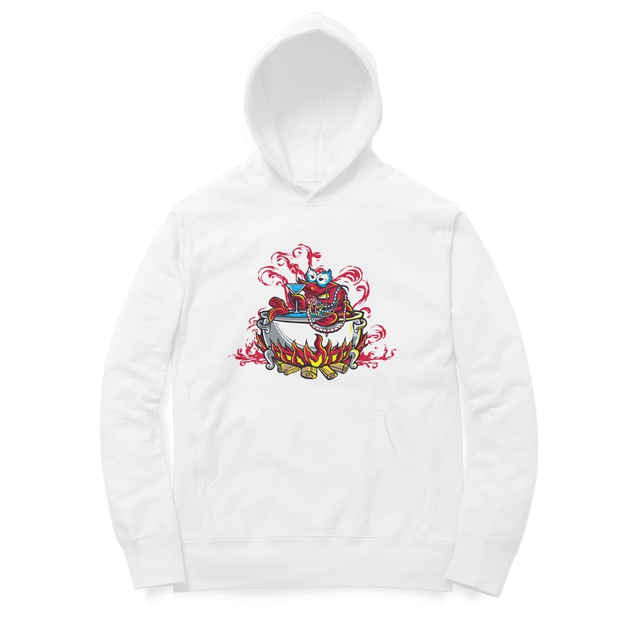 Unisex Hoodies - Lobster in Hot Tub - Image 3