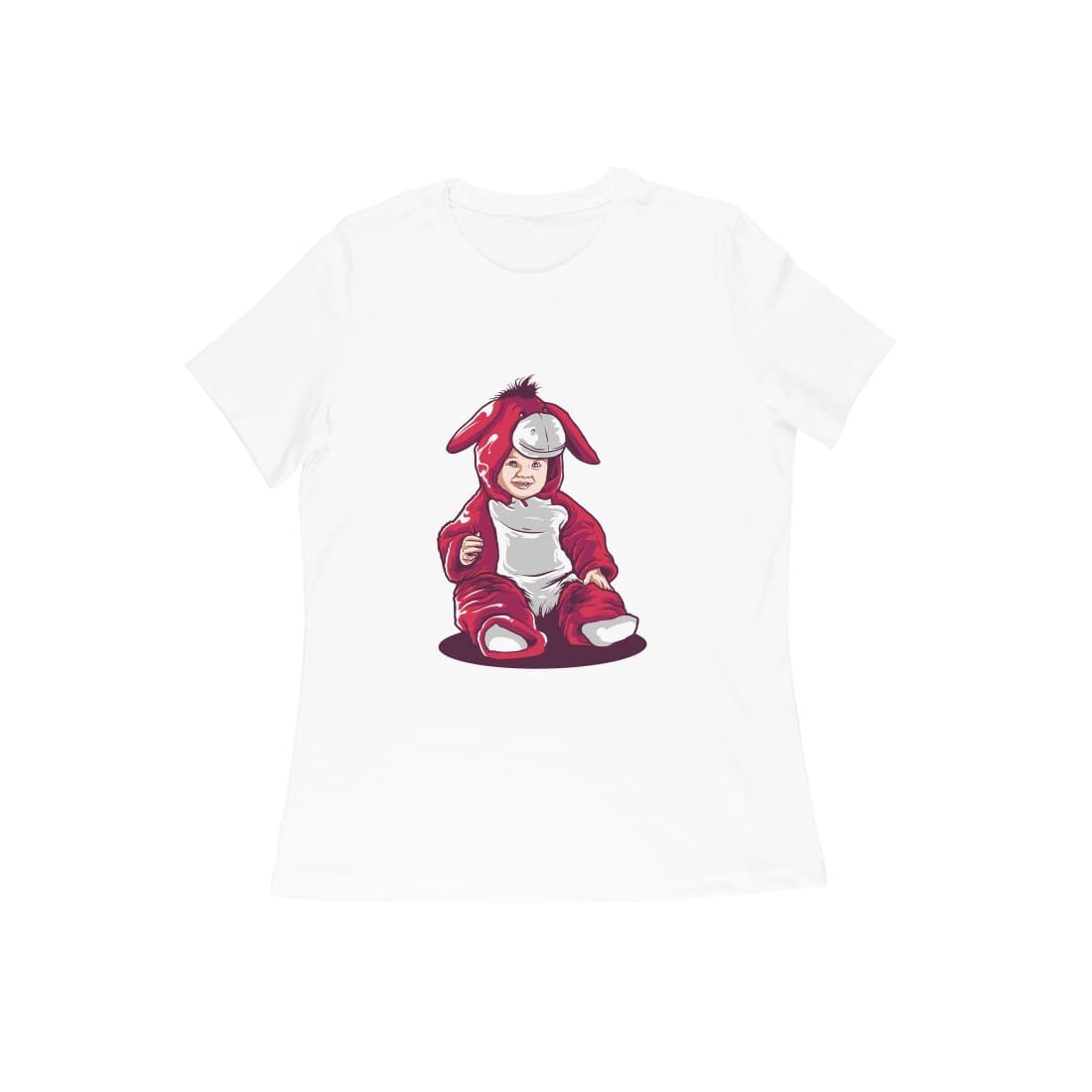 Women’s Half Sleeve Round Neck T-Shirt – Cute Baby Lovers