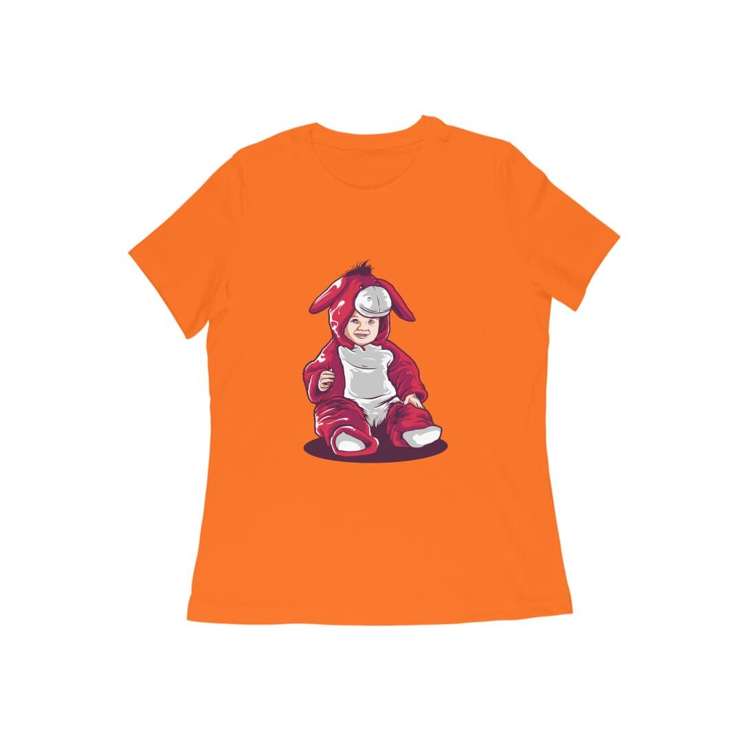 Women's Half Sleeve Round Neck T-Shirt - Cute Baby Lovers - Image 2