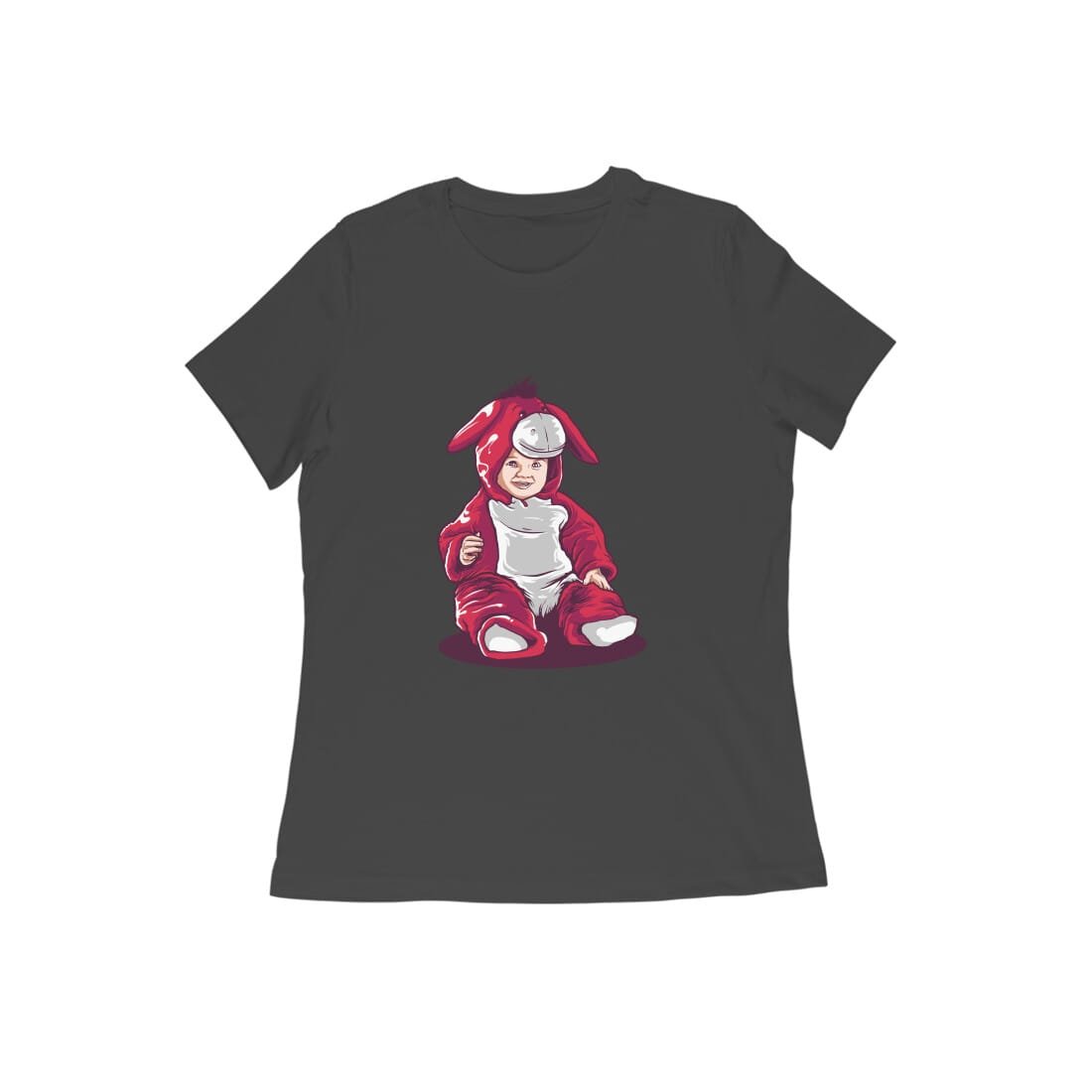 Women's Half Sleeve Round Neck T-Shirt - Cute Baby Lovers - Image 6