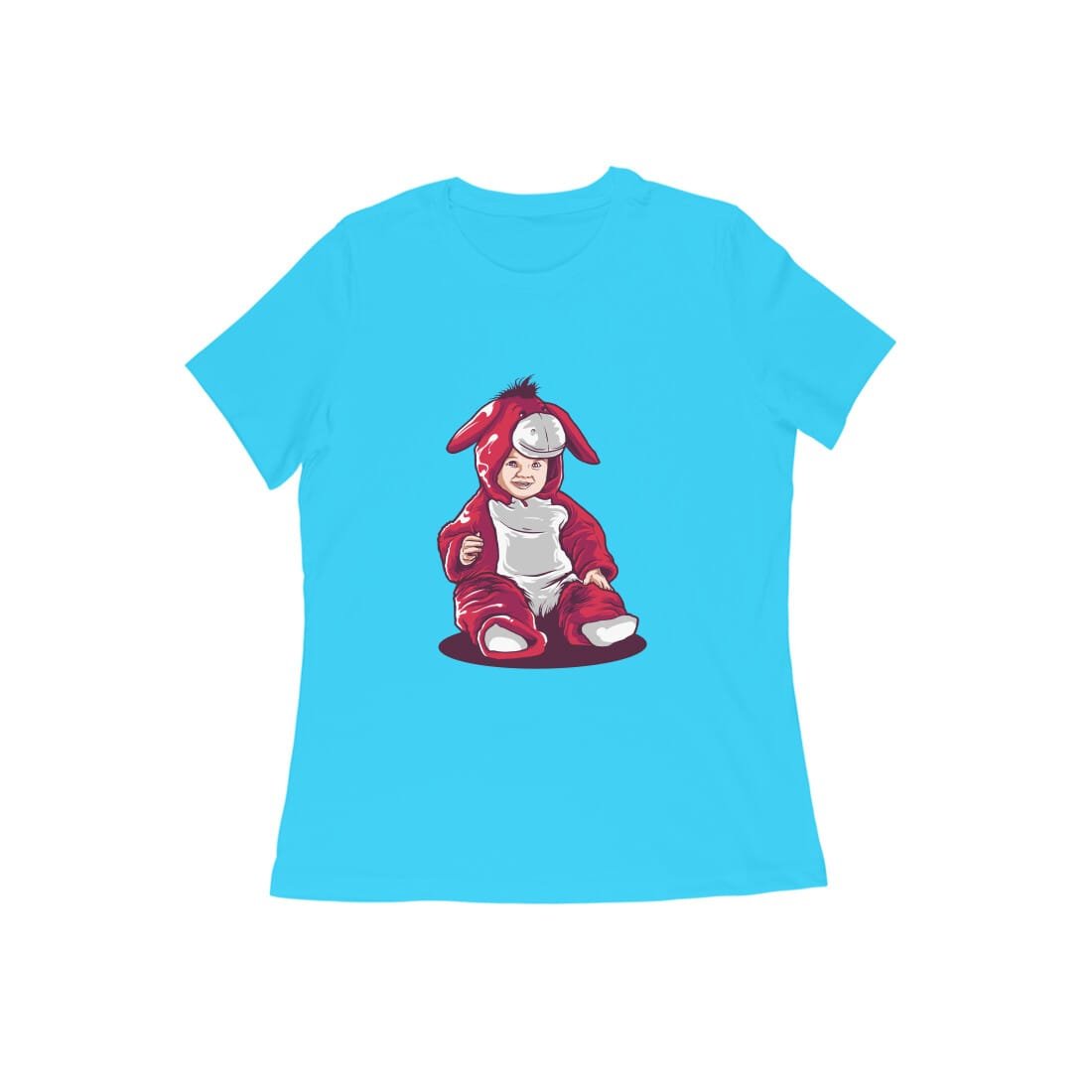 Women's Half Sleeve Round Neck T-Shirt - Cute Baby Lovers - Image 8