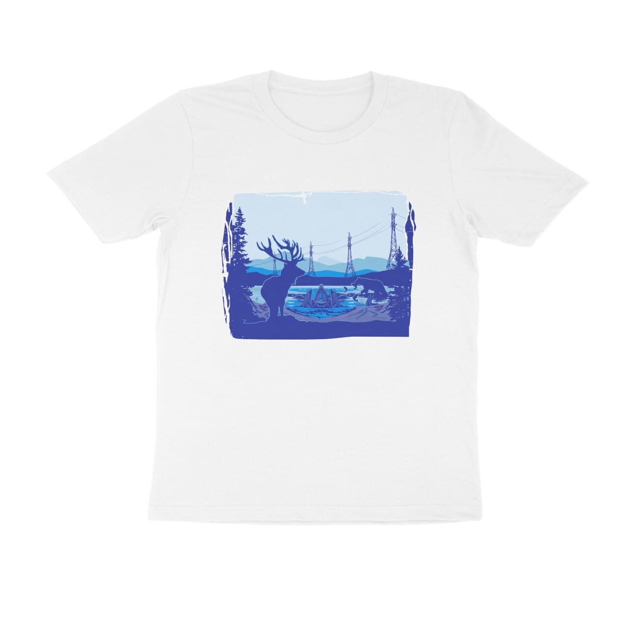 Men’s Half Sleeve Round Neck T-Shirt – Animals lover