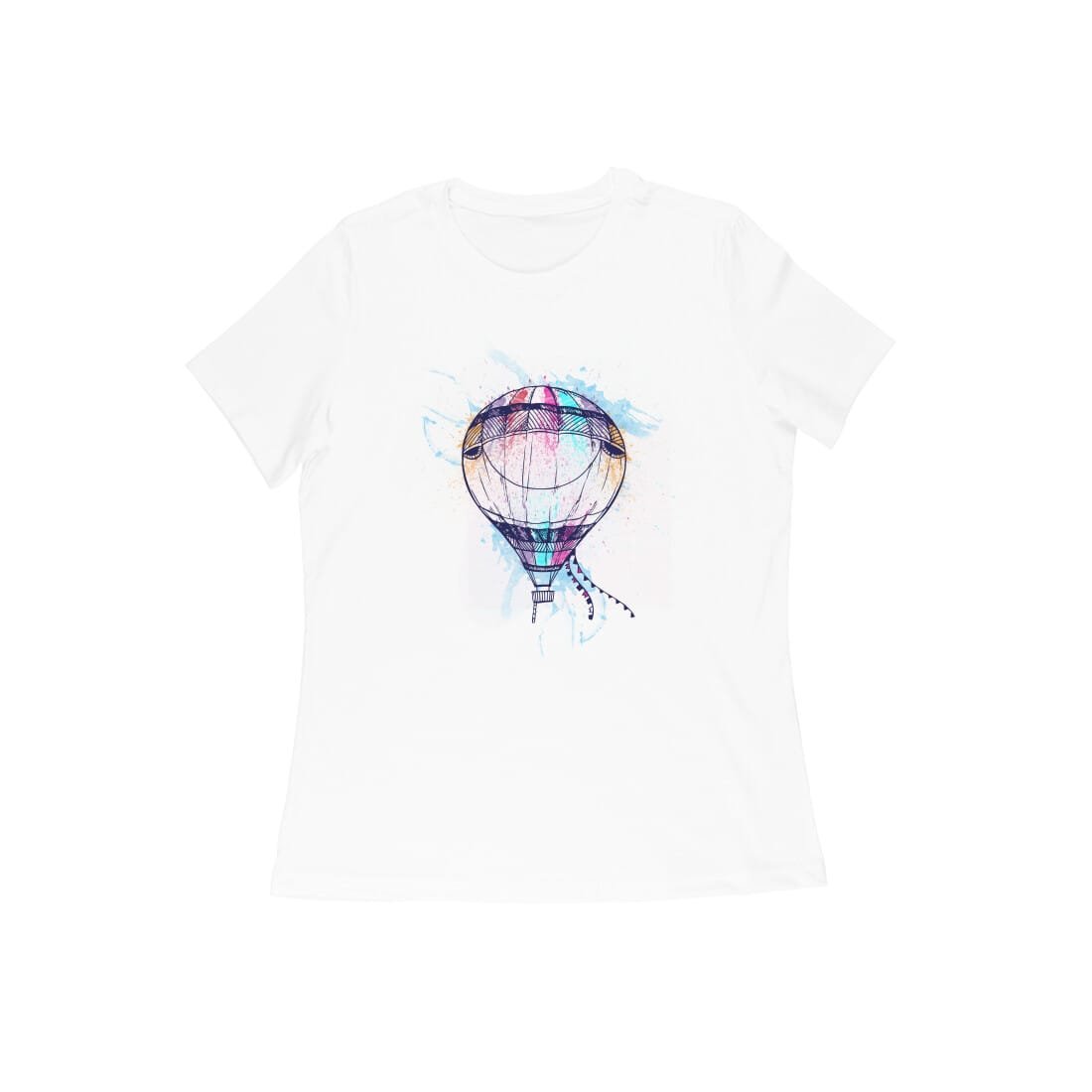 Women’s Half Sleeve Round Neck T-Shirt – Air Balloon