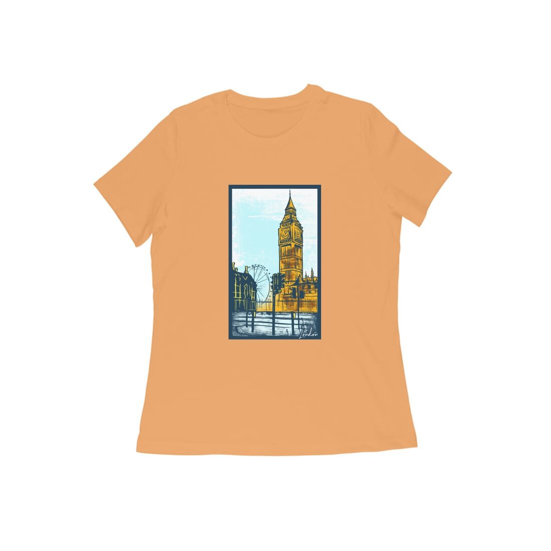 Women’s Half Sleeve Round Neck T-Shirt –  London, England, UK