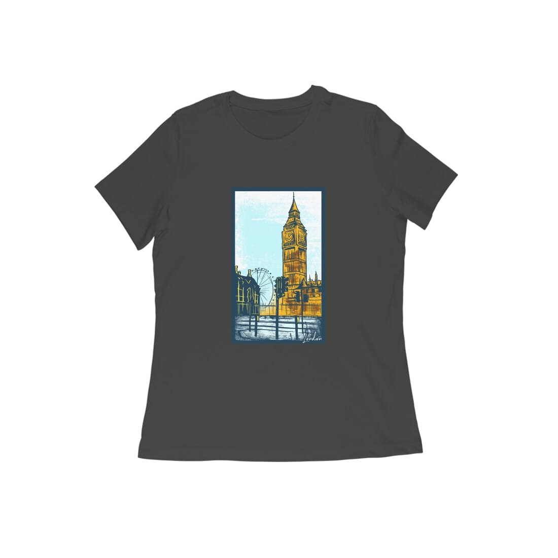 Women's Half Sleeve Round Neck T-Shirt - London, England, UK - Image 2