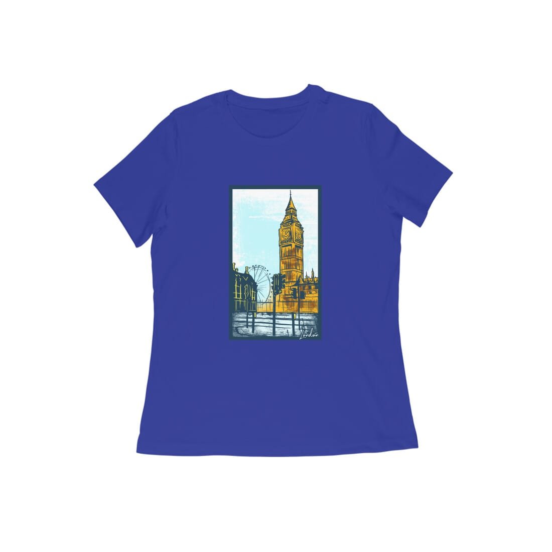 Women's Half Sleeve Round Neck T-Shirt - London, England, UK - Image 5
