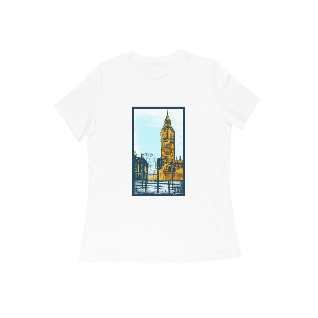 Women's Half Sleeve Round Neck T-Shirt - London, England, UK - Image 7