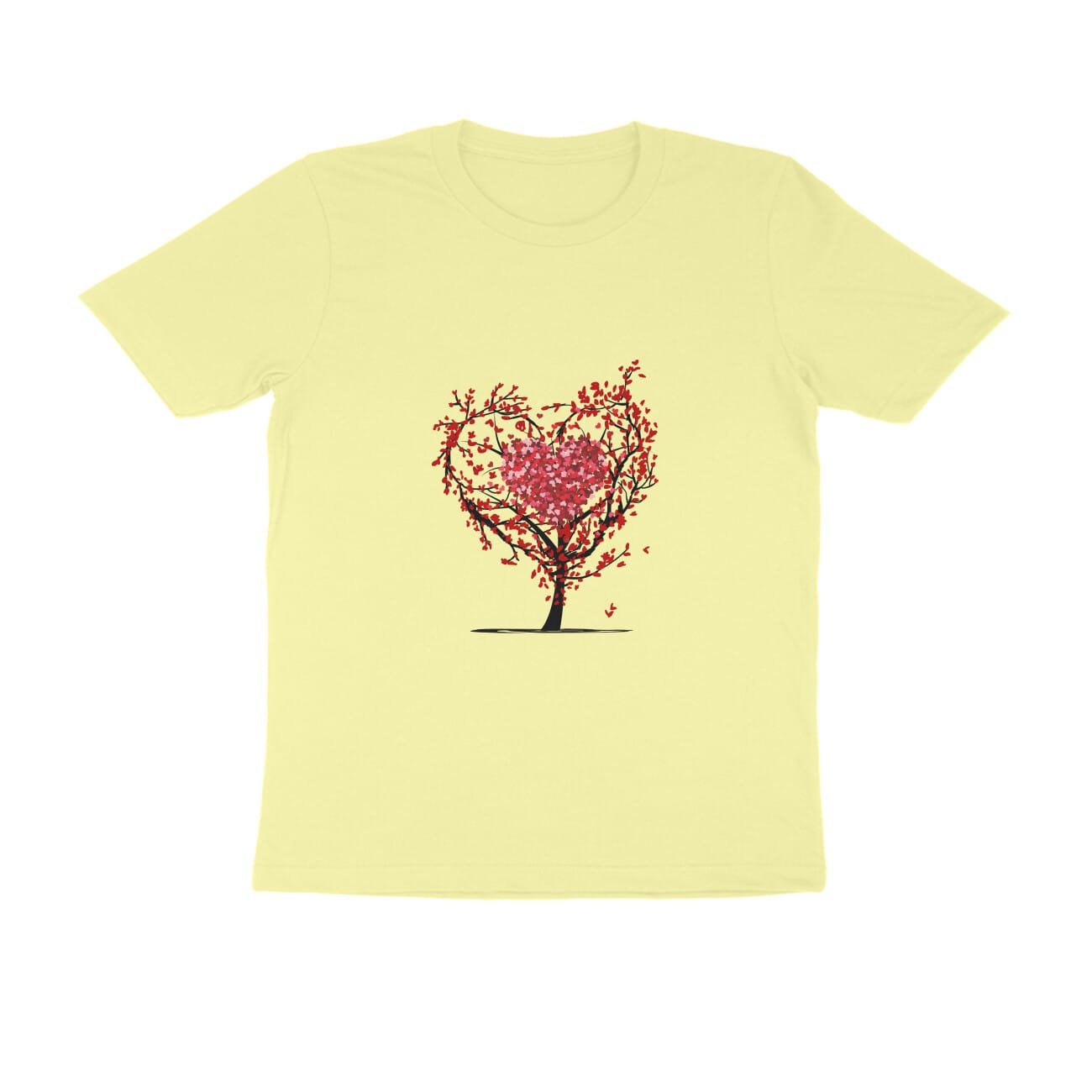 Men’s Half Sleeve Round Neck T-Shirt – Heart Tree