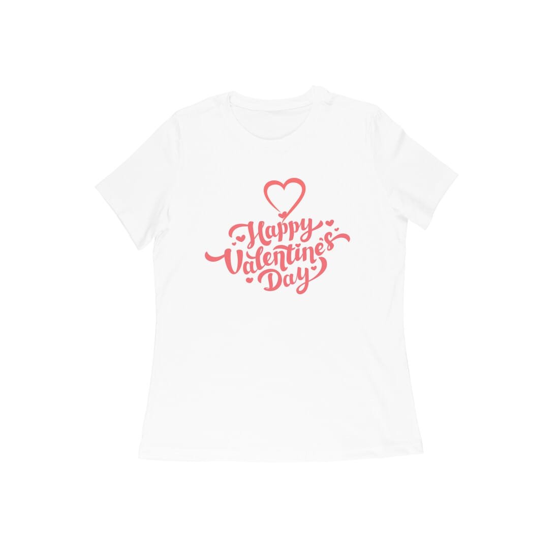 Women's Half Sleeve Round Neck T-Shirt - Happy Valentine's Day - Image 5