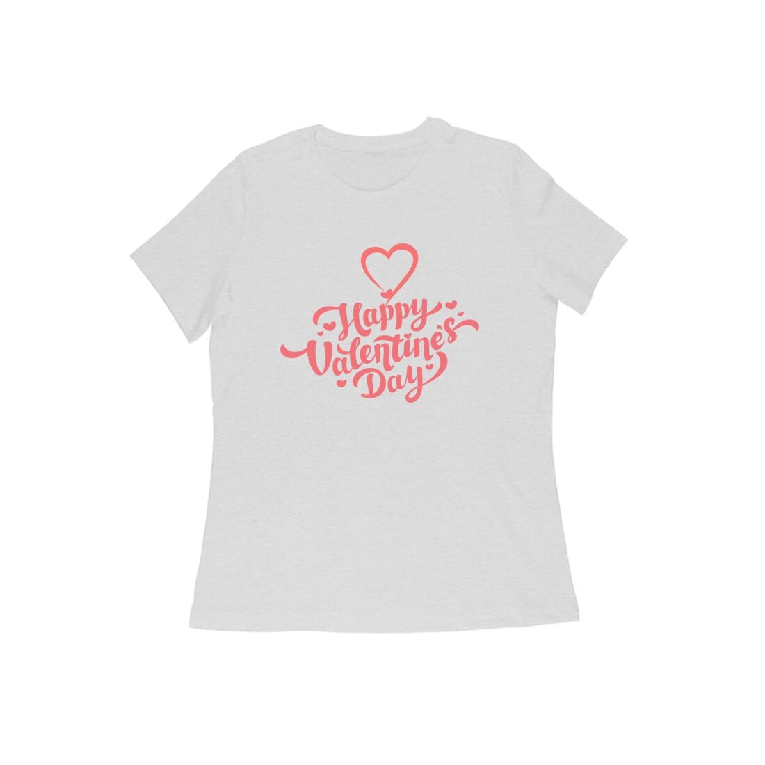 Women's Half Sleeve Round Neck T-Shirt - Happy Valentine's Day - Image 6