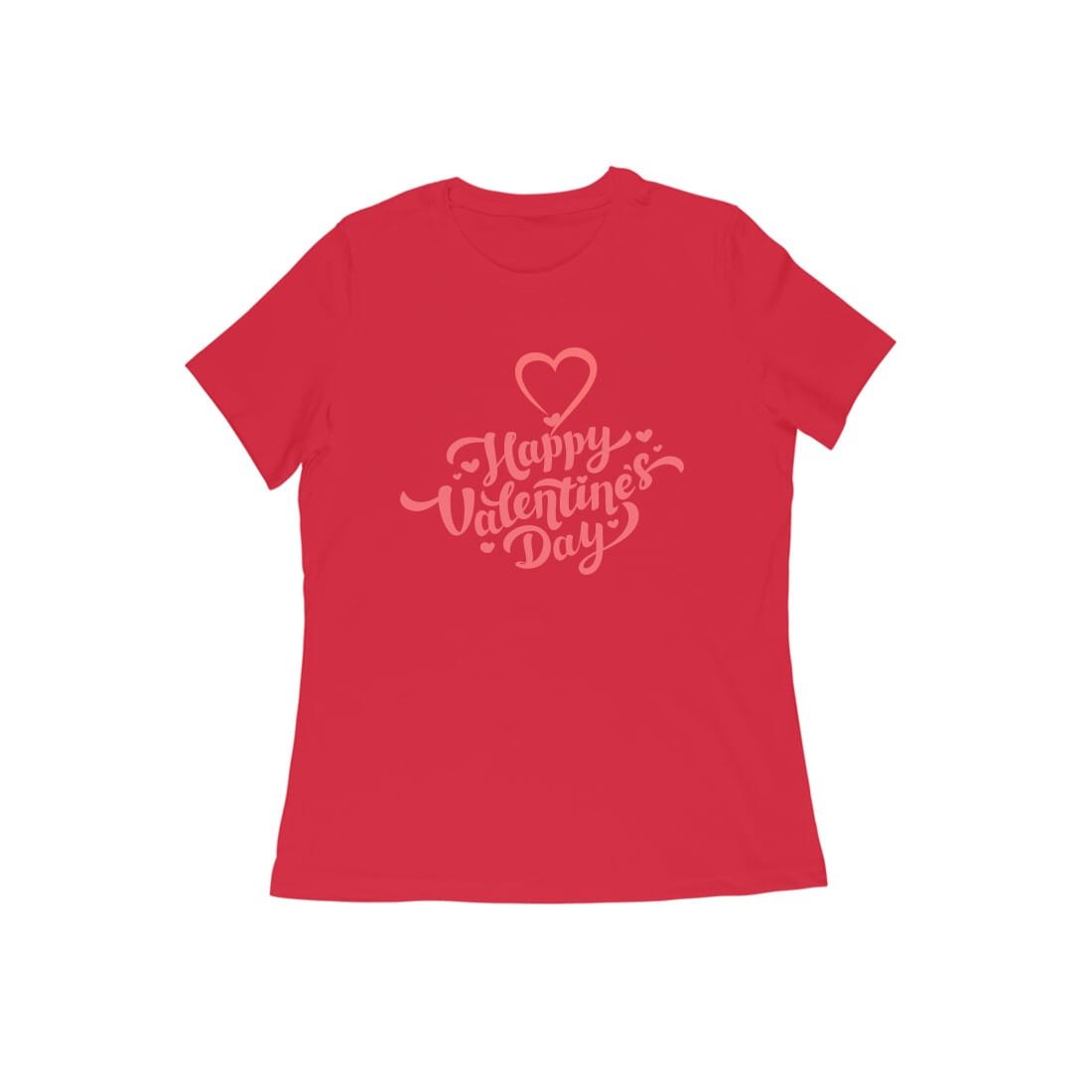 Women's Half Sleeve Round Neck T-Shirt - Happy Valentine's Day - Image 7