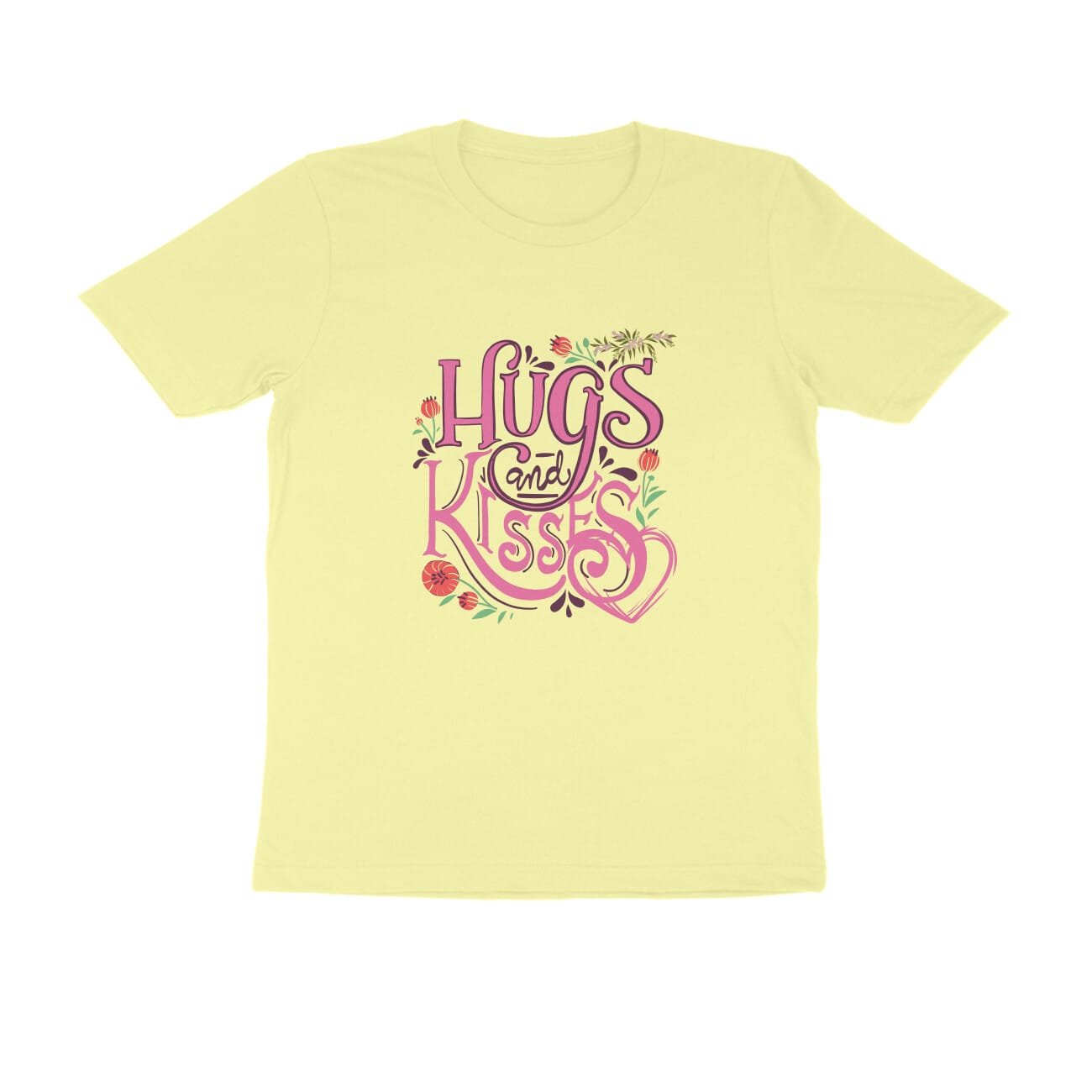 Men's Half Sleeve Round Neck T-Shirt - Hugs & Kisses - Image 2