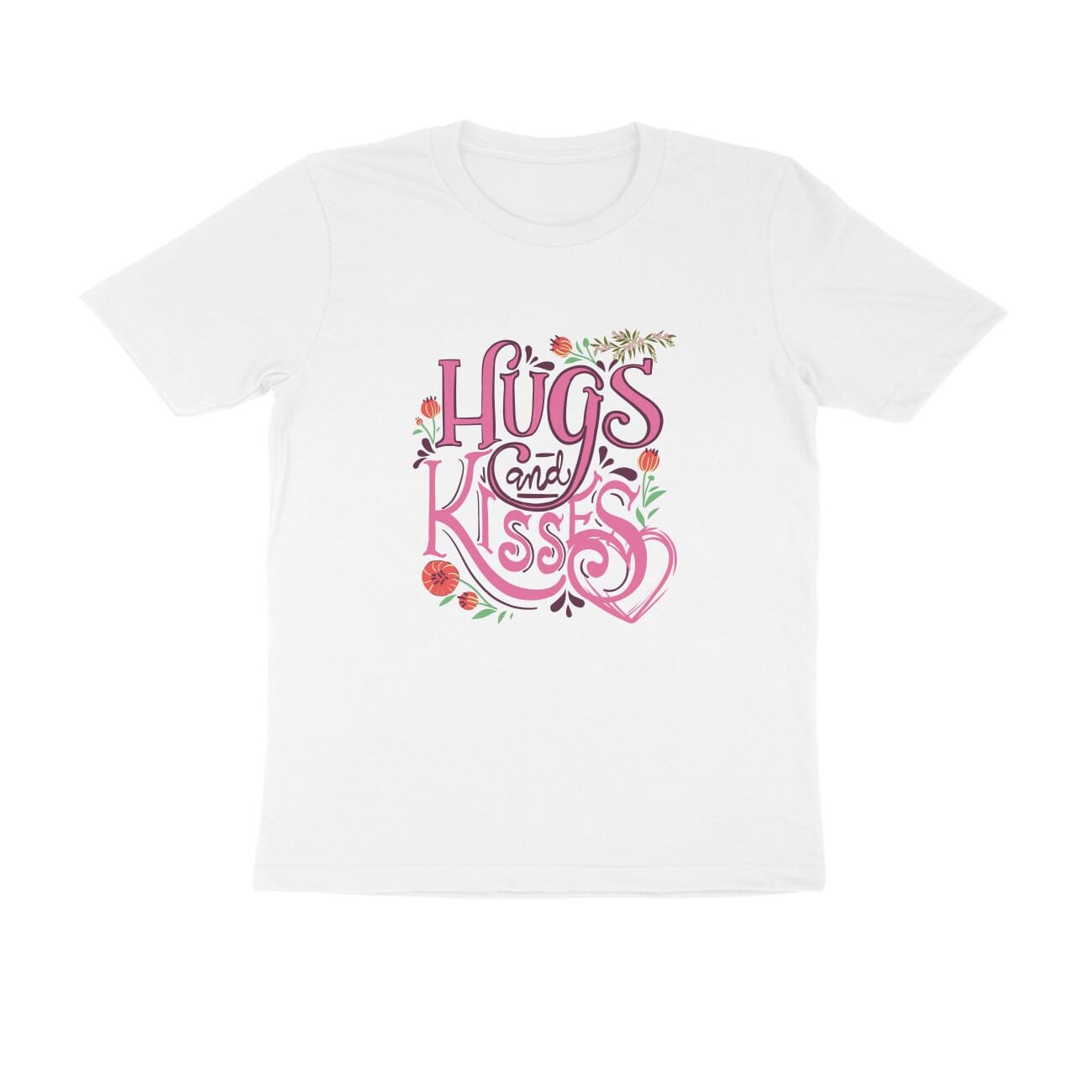 Men's Half Sleeve Round Neck T-Shirt - Hugs & Kisses - Image 3