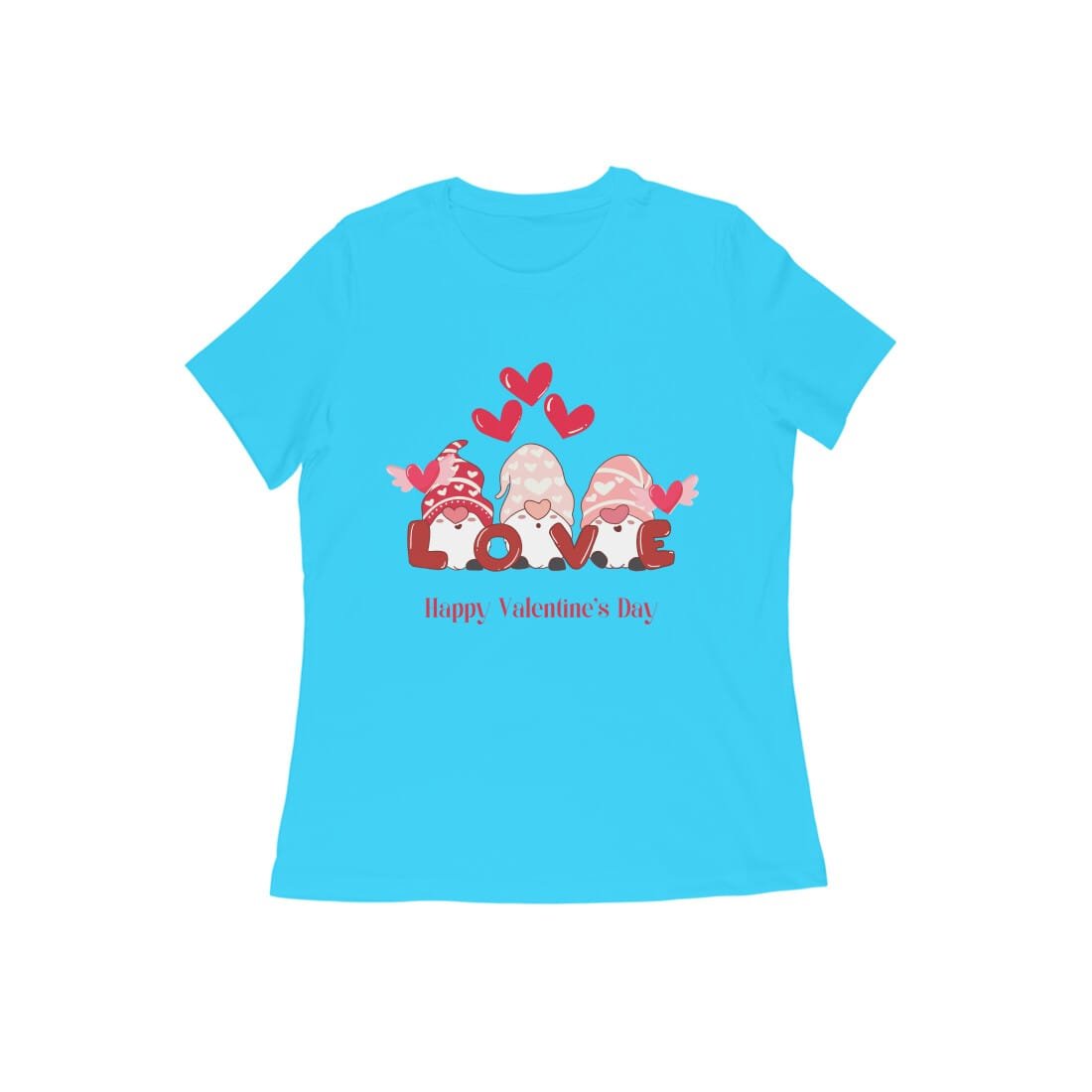 Women’s Half Sleeve Round Neck T-Shirt – Happy Valentine’s Day